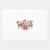 Christmas Mama Coquette Bow Mama Claus Tree Cake Geschenkpapier Set (Vorderseite)