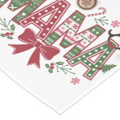 Christmas Mama Coquette Bow Mama Claus Tree Cake Kurzer Tischläufer (Ecke)