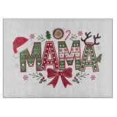 Christmas Mama Coquette Bow Mama Claus Tree Cake Schneidebrett (Vorderseite)