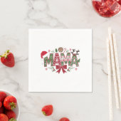 Christmas Mama Coquette Bow Mama Claus Tree Cake Serviette (Beispiel)