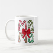 Christmas MAMA Letters Red Bow Niedlich Festive Kaffeetasse (Links)