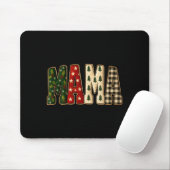 Christmas Mama,tree Buffalo Plaid Mama Funy Gift T Mousepad (Mit Mouse)