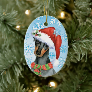 Christmas Manchester Terrier Keramik Ornament
