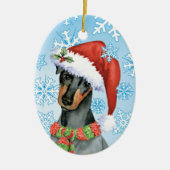 Christmas Manchester Terrier Keramik Ornament (Vorne)