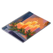 Christmas Mantle Candles Garland Notizblock (Linke Seite)