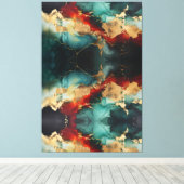 Christmas Marble Glow Premium Wrapped Canvas Leinwanddruck (Insitu (Holzboden))