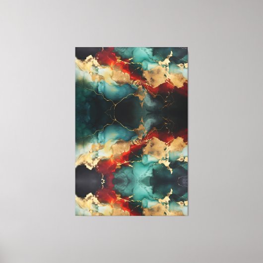 Christmas Marble Glow Premium Wrapped Canvas Leinwanddruck (Vorderseite)