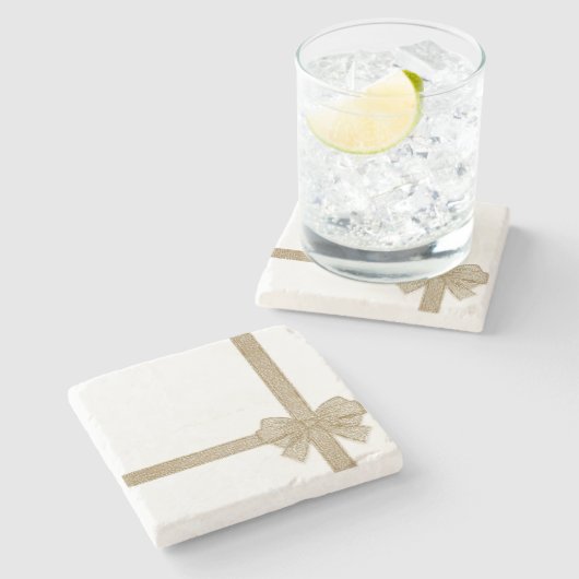 Christmas Marble Stone Untersetzer (Seitenansicht)