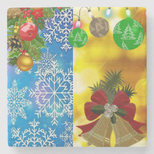 Christmas Marble Stone Untersetzer