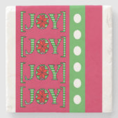 Christmas Marble Stone Untersetzer, Joy Steinuntersetzer (Vorderseite)