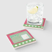 Christmas Marble Stone Untersetzer, Joy Stone Unte Steinuntersetzer (Seitenansicht)