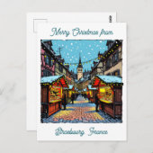 Christmas Market in Strasbourg, France Postkarte (Vorne/Hinten)