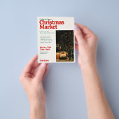 Christmas Market Retro Editorial Photo Flyer (Gruppe)