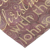 Christmas Maroon Gold Stars 14 x 72 Kurzer Tischläufer (Ecke)