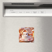 Christmas Marshmallow Gingerbread House Magnet (In Situ (Geschirrspüler))