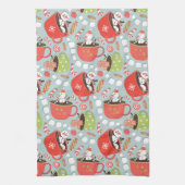 Christmas Marshmallow Snowman Hot Cocoa Geschirrtuch (Vertikal)