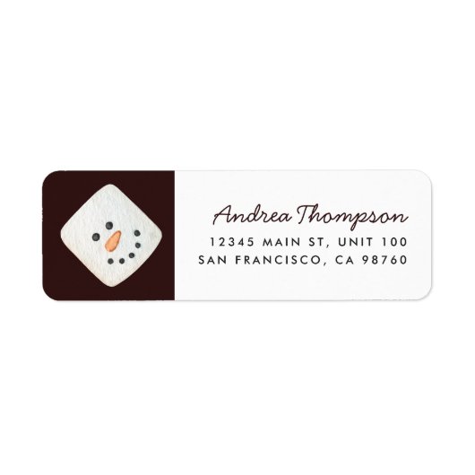 Christmas Marshmallow Snowman Rücksendeadresse (Vorne)