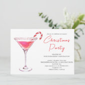 Christmas Martini Cocktail | Feiertag Einladung (Stehend Vorderseite)