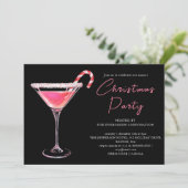 Christmas Martini Cocktail | Feiertag Einladung (Stehend Vorderseite)