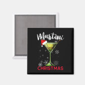 Christmas Martini Cocktail Happy Hour Fun Drink Gi Magnet (Vorderseite/Rückseite)