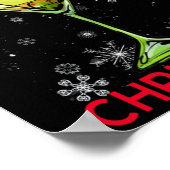 Christmas Martini Cocktail Happy Hour Fun Drink Gi Poster (Ecke)