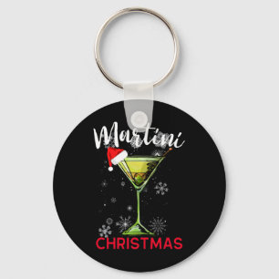 Christmas Martini Cocktail Happy Hour Fun Drink Gi Schlüsselanhänger