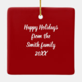 Christmas Martini Cocktail Keramikornament (Rückseite)