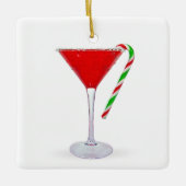 Christmas Martini Cocktail Keramikornament (Vorderseite)