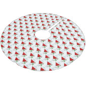 Christmas Martini Cocktail With Candy Canes Polyester Weihnachtsbaumdecke (Schrägansicht)