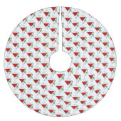 Christmas Martini Cocktail With Candy Canes Polyester Weihnachtsbaumdecke (Vorderseite)