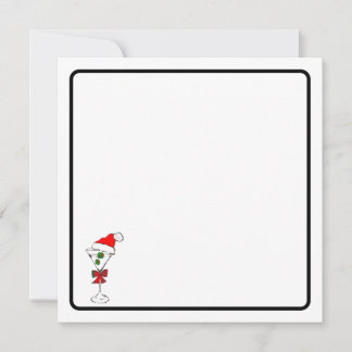 Christmas martini note card  mitteilungskarte
