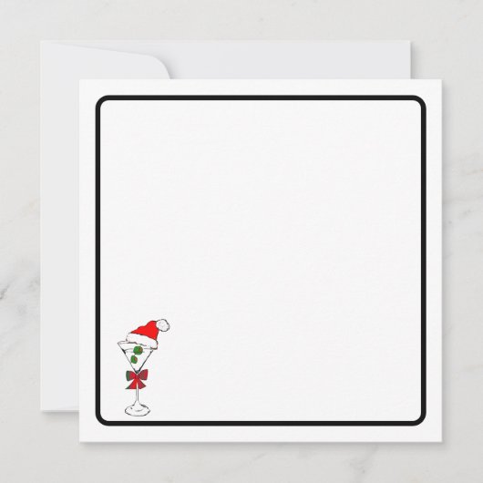 Christmas martini note card  mitteilungskarte (Vorderseite)