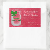 Christmas Mason Jar Labels Rechteckiger Aufkleber (Tasche)