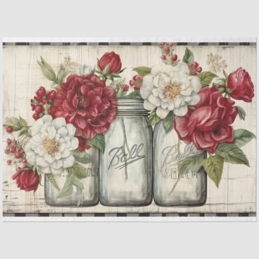 Christmas Mason Jars Seidenpapier (Vorderseite)