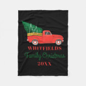 Christmas Matching Family Reunion Red Truck Fleecedecke (Vorderseite)