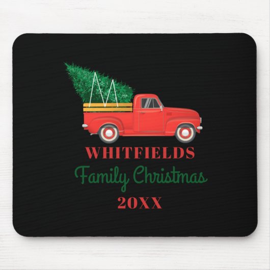 Christmas Matching Family Reunion Red Truck Mousepad (Vorne)