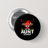 Christmas Matching I'm The Aunt Reindeer  Button (Vorne & Hinten)