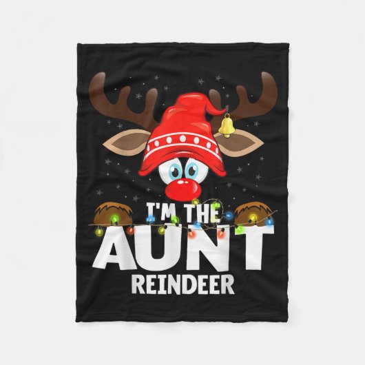 Christmas Matching I'm The Aunt Reindeer  Fleecedecke (Vorderseite)