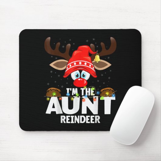 Christmas Matching I'm The Aunt Reindeer  Mousepad (Mit Mouse)