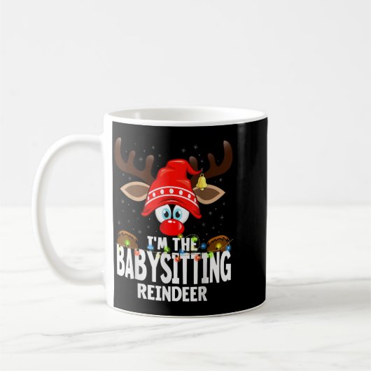 Christmas Matching I'm The Babysitting Reindeer Kaffeetasse (Links)