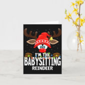 Christmas Matching I'm The Babysitting Reindeer Karte (Gelbe Blume)
