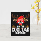 Christmas Matching I'm The Cool Dad Reindeer Karte (Gelbe Blume)