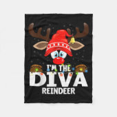 Christmas Matching I'm The Diva Reindeer  Fleecedecke (Vorderseite)