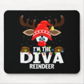 Christmas Matching I'm The Diva Reindeer  Mousepad (Vorne)