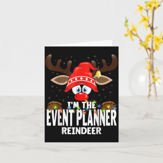 Christmas Matching I'm The Event Planner Reindeer Karte (Gelbe Blume)
