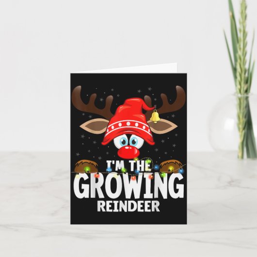 Christmas Matching I'm The Growing Reindeer Karte (Vorderseite)
