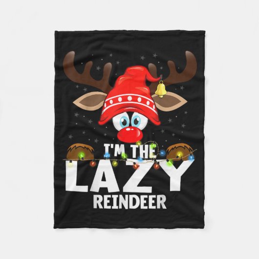 Christmas Matching I'm The Lazy Reindeer  Fleecedecke (Vorderseite)