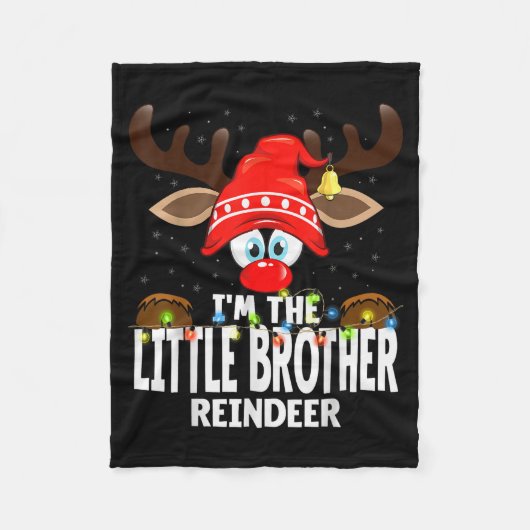 Christmas Matching I'm The Little Brother Reindeer Fleecedecke (Vorderseite)