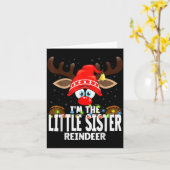 Christmas Matching I'm The Little Sister Reindeer Karte (Gelbe Blume)