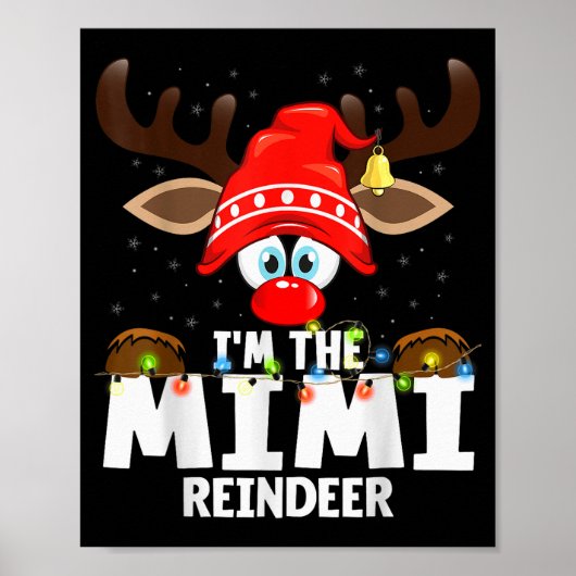 Christmas Matching I'm The Mimi Reindeer Poster (Vorne)